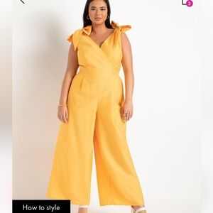 Tie Strap Wide Leg Jumpsuit